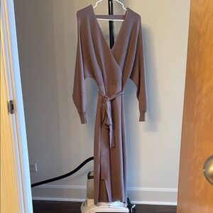 Elegant Mauve Wrap Dress